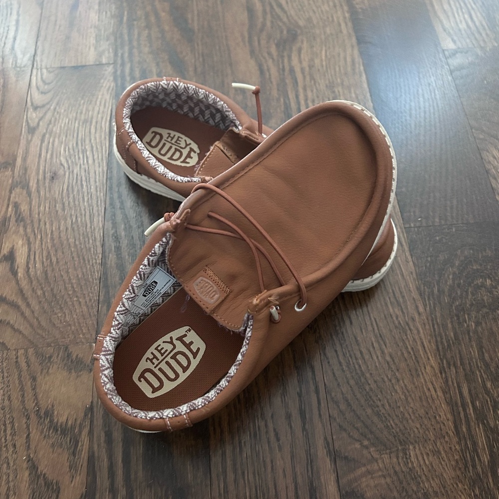 Hey Dude Kids' Tan/Brown Slip-On Moccasin Sneakers